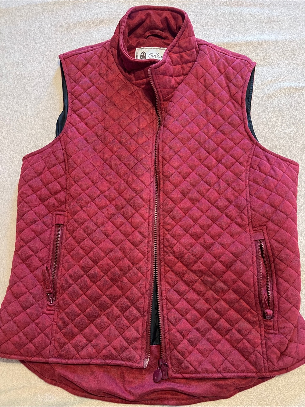Outback trading Women's Quilted Vest - Berry L